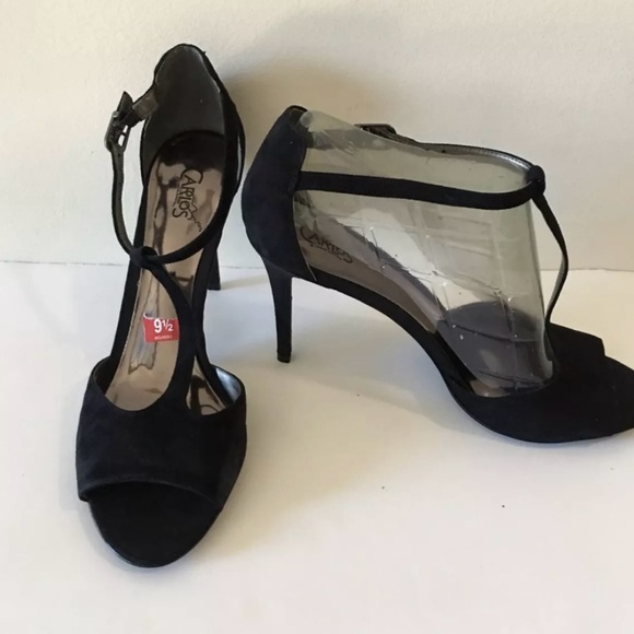 Women’s Black Open Toe High Heels Carlos Santana Sandals - Picture 3 of 7